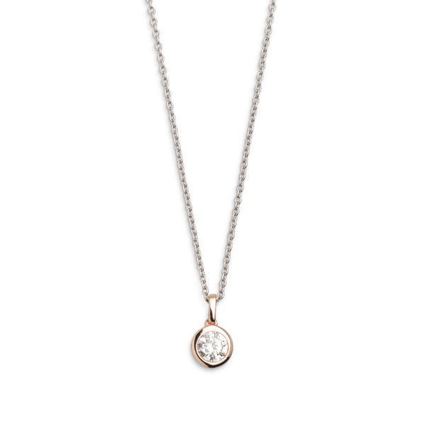 XENOX Halskette rosé "Silver Circle Kollektion" mit Zirkonia