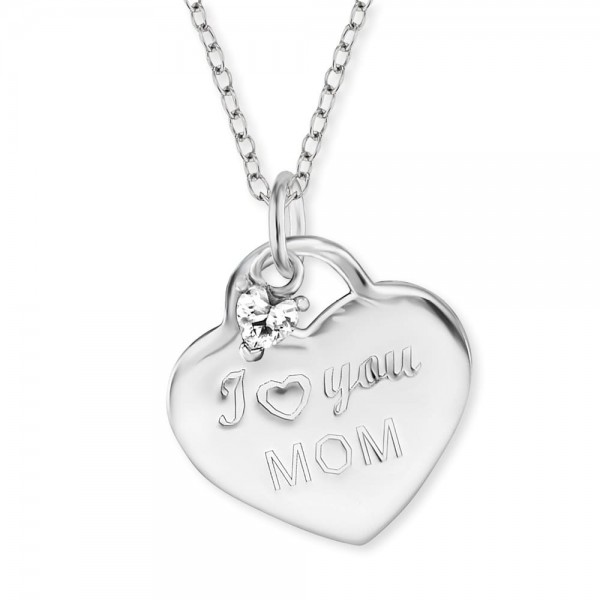Engelsrufer Damenkette "Love U Mom" silber