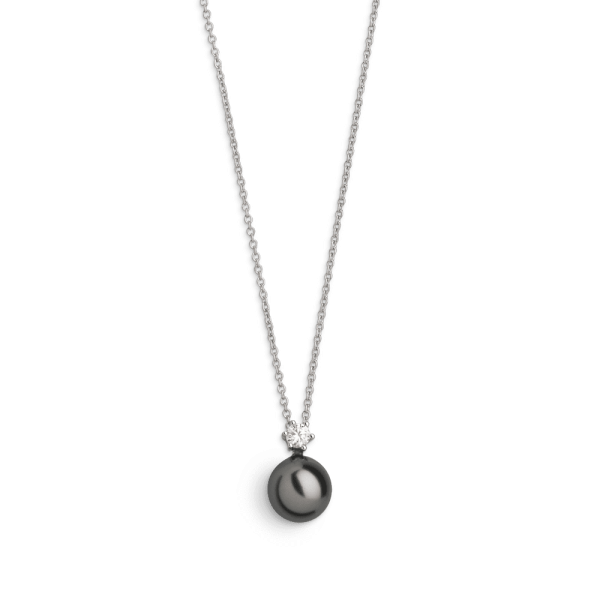 XENOX Perlenkette silber/grau"Pearldreams" mit Zirkonia